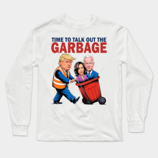 Funny Trump Garbage Voter Kamala, President 47 Winner Kamala Election, Garbage Truck Trash 2024 Long Sleeve T-Shirt