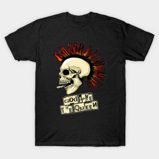 God Save The Queen - Punk Rock Skull T-Shirt