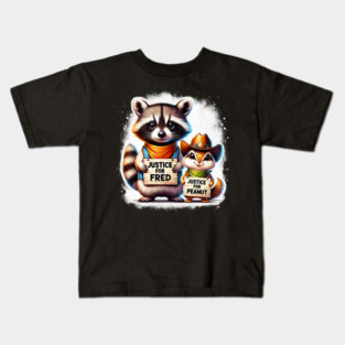 Justice For Peanut The Squirrel And Fred the Raccon Kids T-Shirt