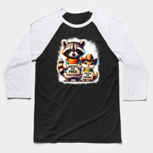 Justice For Peanut The Squirrel And Fred the Raccon Baseball T-Shirt