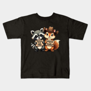 Justice For Peanut The Squirrel And Fred the Raccon Kids T-Shirt