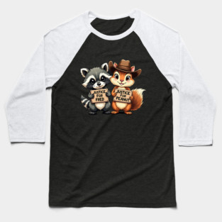 Justice For Peanut The Squirrel And Fred the Raccon Baseball T-Shirt