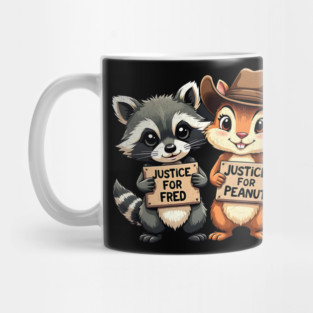 Justice For Peanut The Squirrel And Fred the Raccon Mug