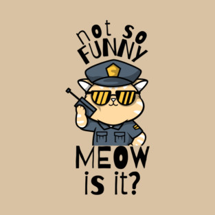 Not So Funny Meow Is It Funny Cat T-Shirt