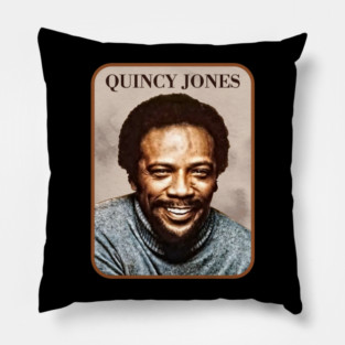 Quincy Jones / Retro Vintage Fan Design Pillow