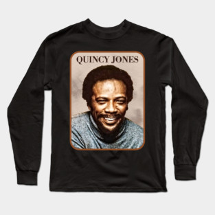 Quincy Jones / Retro Vintage Fan Design Long Sleeve T-Shirt
