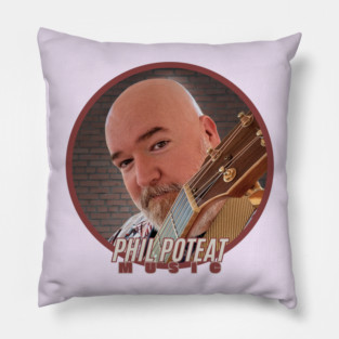 Phil Poteat Music Red Border Pillow