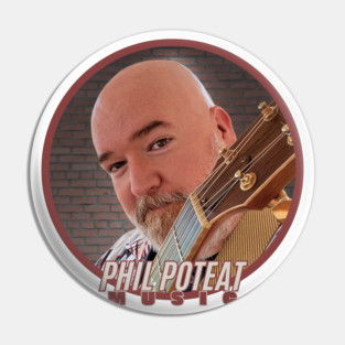 Phil Poteat Music Red Border Pin
