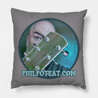 Phil Poteat Music Retro Logo Pillow