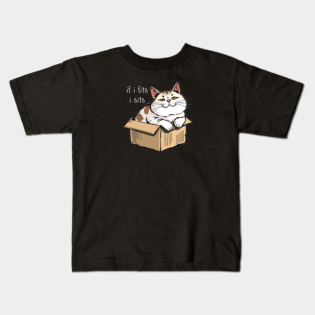 Fat Cat in a Box Kids T-Shirt by Pete the Cat Guy
