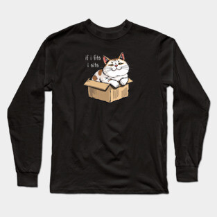 Fat Cat in a Box Long Sleeve T-Shirt