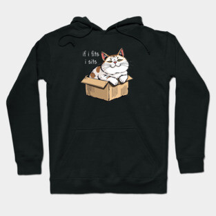 Fat Cat in a Box Hoodie