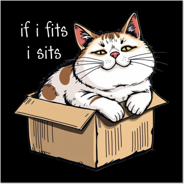 Fat Cat in a Box Wall Art by Pete the Cat Guy