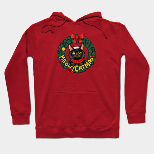 Meowy Catmas Hoodie by Pete the Cat Guy