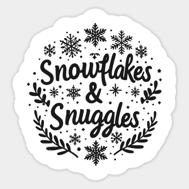 Snowflakes and Snuggles Sticker by Frank Ring