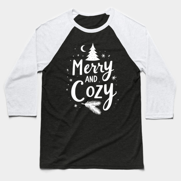 Merry and Cozy Baseball T-Shirt by Frank Ring