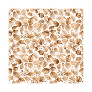 Beige Watercolor Leaves T-Shirt