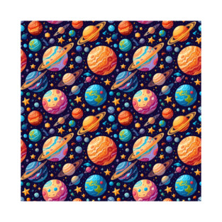 Bold Celestial Planets T-Shirt