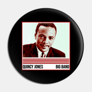 Quincy Jones - Halftone style 70s fan Pin