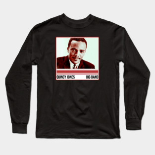 Quincy Jones - Halftone style 70s fan Long Sleeve T-Shirt