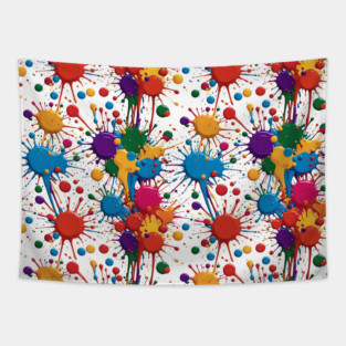 Wild Paint Splash Tapestry