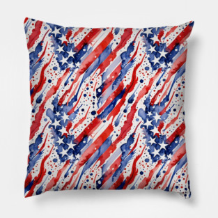 American Patriotic Flag Design Pillow