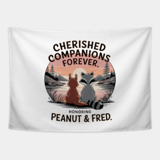 Justice For Peanut The Squirrel Justice for Fred the Raccoon Tapestry