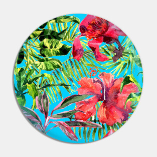 Tropical Background. watercolor tropical leaves and plants Pin