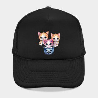 Cute Kittens Ready for Halloween Hat