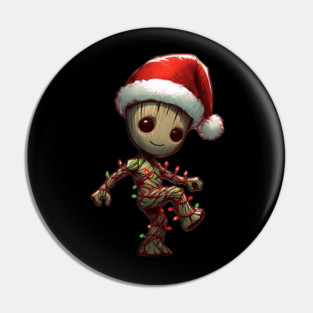Groot on Christmas Pin