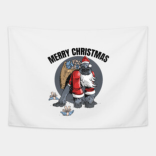 The Christmas gorilla Tapestry