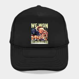Trump 2024 We Won Make Christmas Great Again Hat