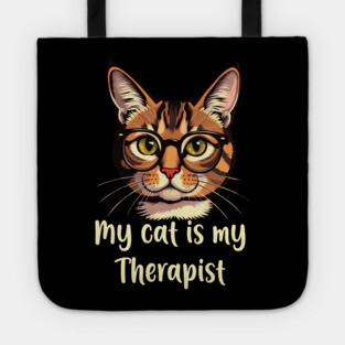 My Cat is my Therapist Tote