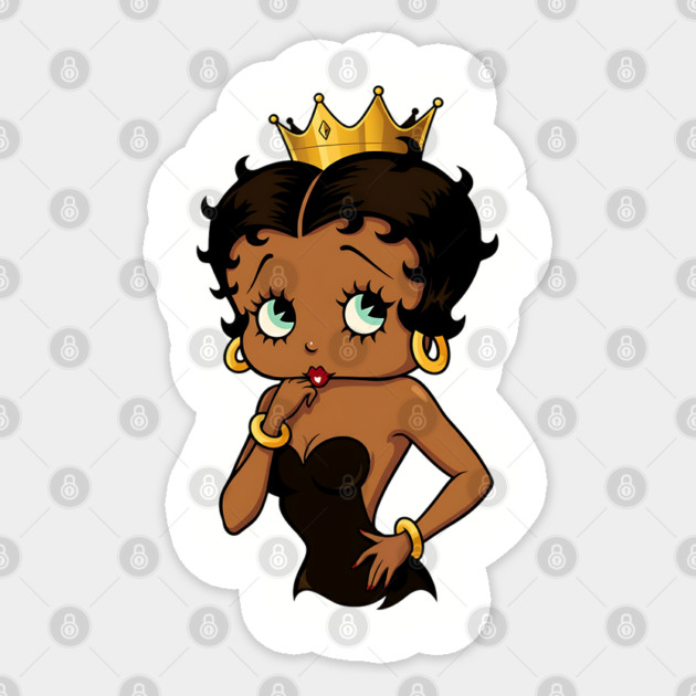 Betty Boop - Black Queen - Black Girl Magic Sticker by UrbanLifeApparel
