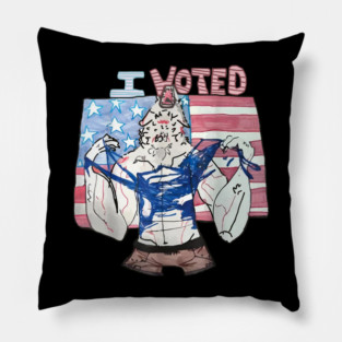 I Voted Werewolf Pillow