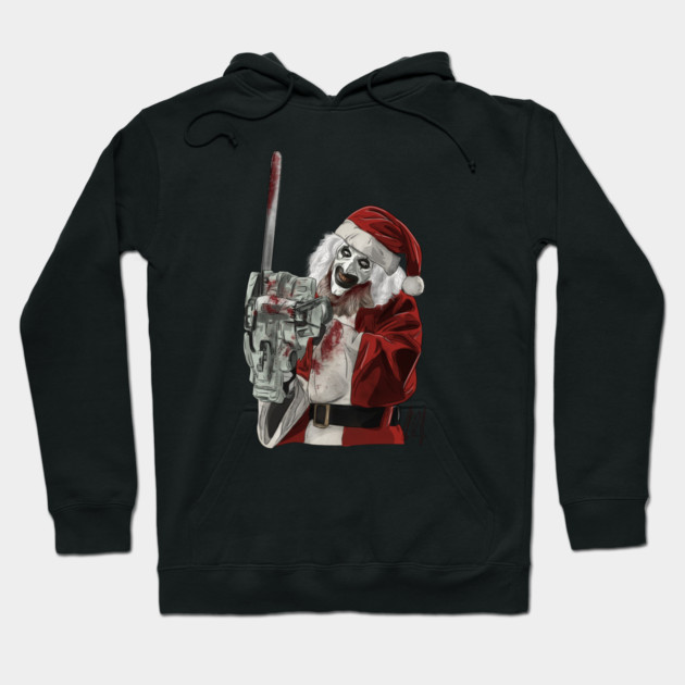 Terrifier 3: Chainsaws & Santa Hats Hoodie by 51Deesigns