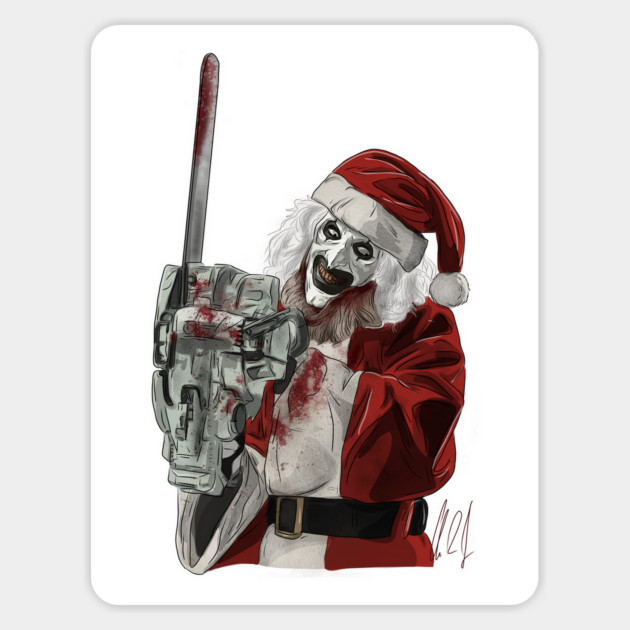 Terrifier 3: Chainsaws & Santa Hats Magnet by 51Deesigns