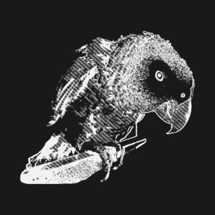 African Grey Parrot (Psittacus Erithacus) Grey Life T-Shirt