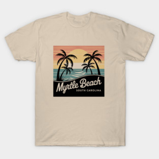 Vintage Myrtle Beach Sunset, Retro South Carolina Beach T-Shirt