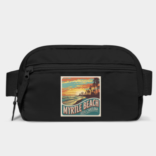 Vintage Myrtle Beach Sunset, Retro South Carolina Beach Bag
