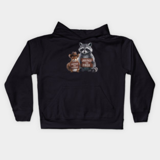 Justice For Peanut The Squirrel And Fred the Raccon Kids Hoodie