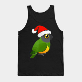 Cute Senegal Parrot Christmas Bird as Santa Claus Gift Tank Top