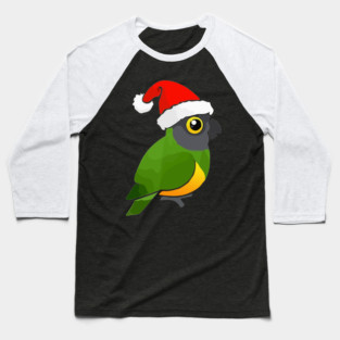 Cute Senegal Parrot Christmas Bird as Santa Claus Gift Baseball T-Shirt