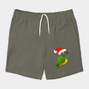 Cute Senegal Parrot Christmas Bird as Santa Claus Gift Shorts