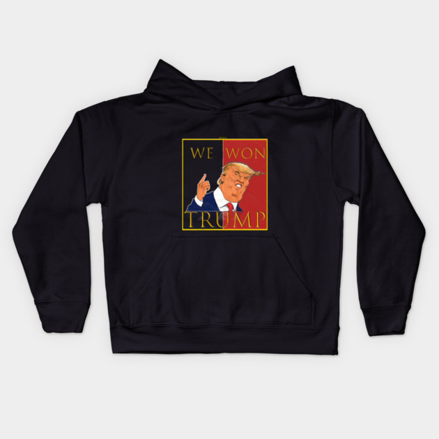 We Won Trump 2024 Kids Hoodie by Db Printed