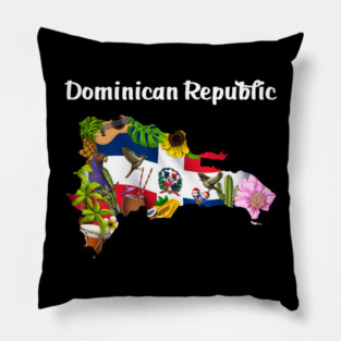 Dominican Republic Map Pillow