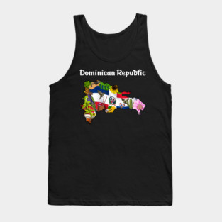 Dominican Republic Map Tank Top