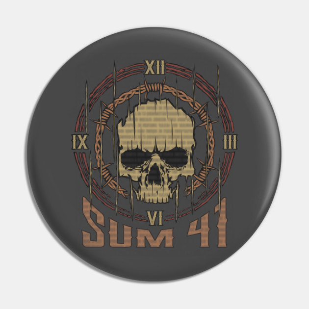 Sum 41 Vintage Skull Pin by darksaturday