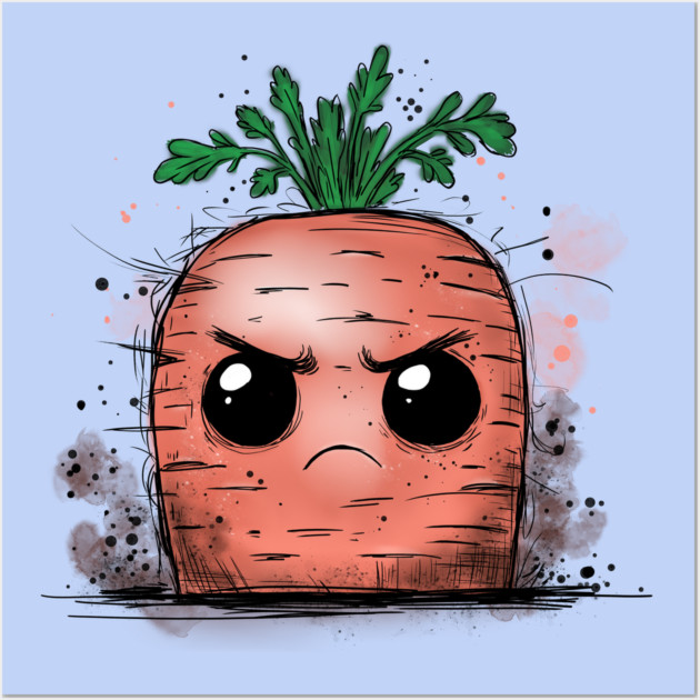 Grumpy Carrot Wall Art by H. R. Sinclair