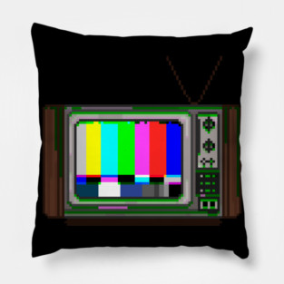 8 Bit Glitchy CRT TV Pillow